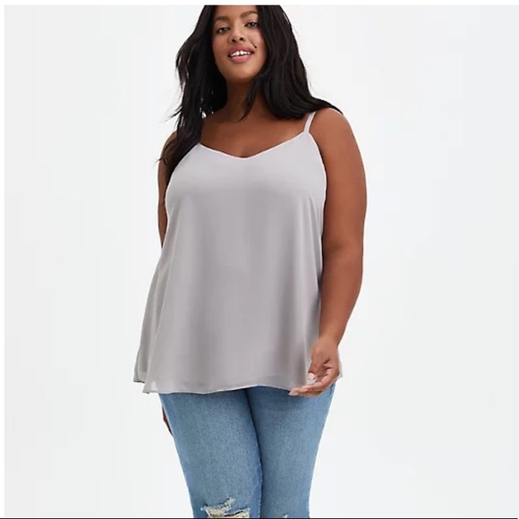 SOPHIE - GREY CHIFFON SWING CAMI - BAMBOO YELLOW - Picture 2 of 5